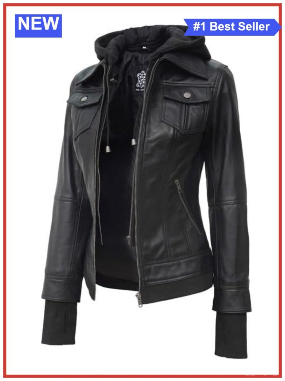 Lambskin Leather Jacket Real Leather Womens Casual Zip Up